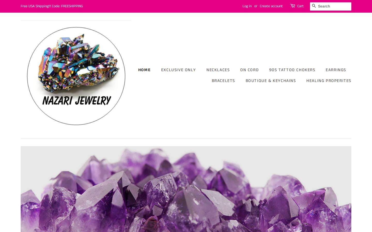 nazarijewelry.com homepage screenshot