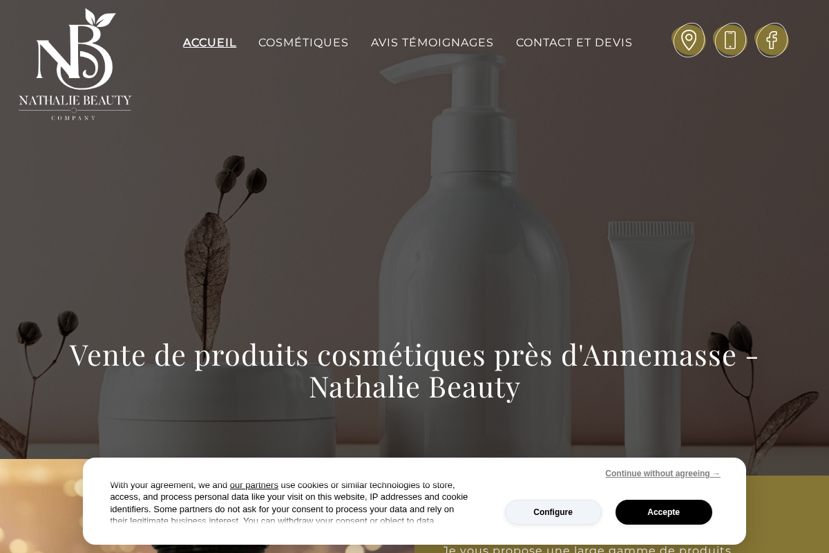 nb-cosmetiques.com homepage screenshot