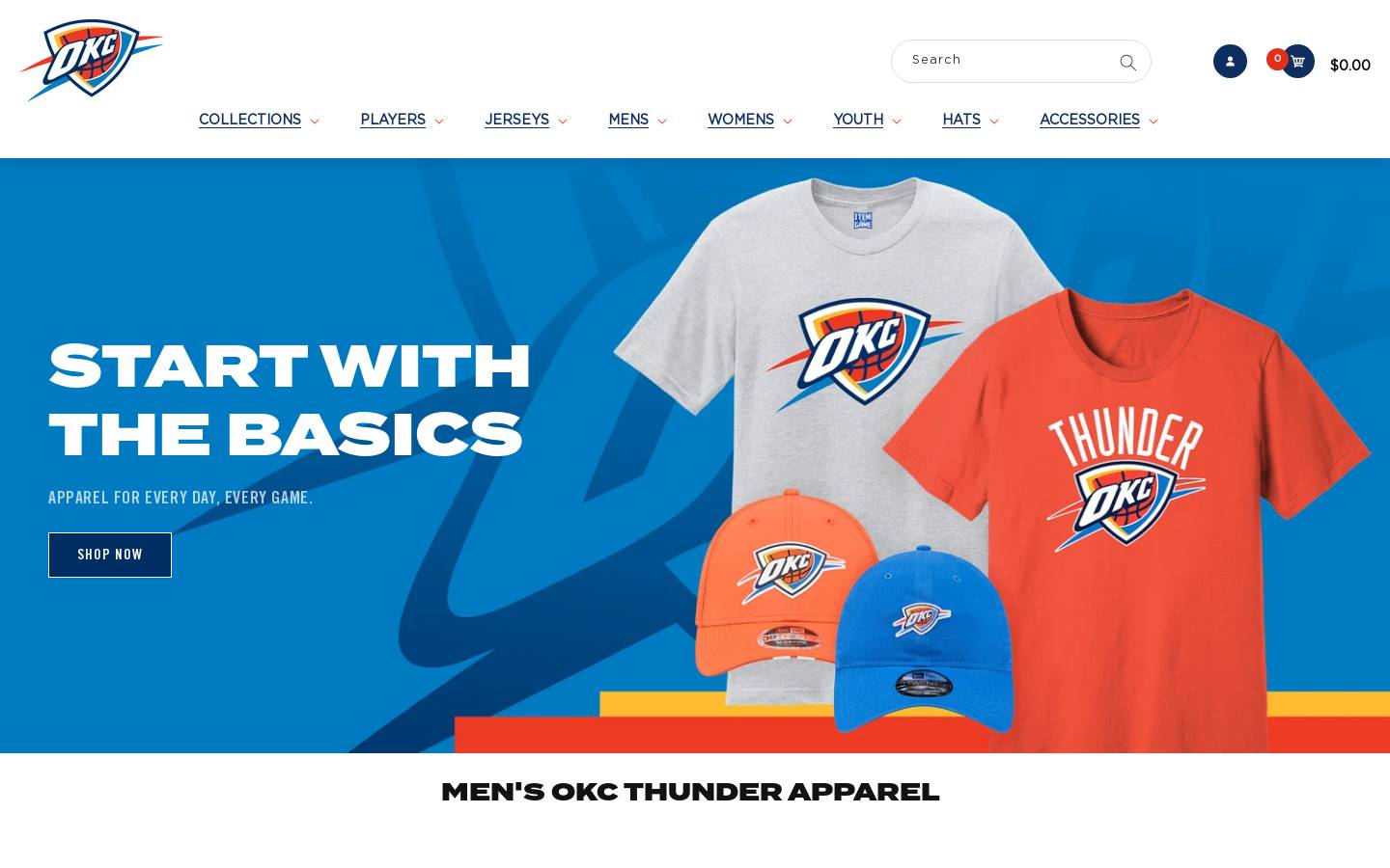 nbathundershop.com homepage screenshot
