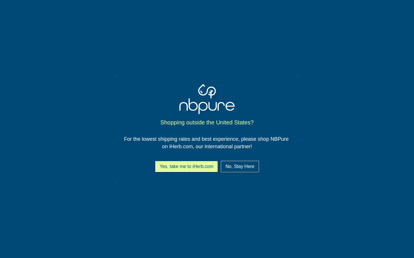nbpure.com homepage screenshot