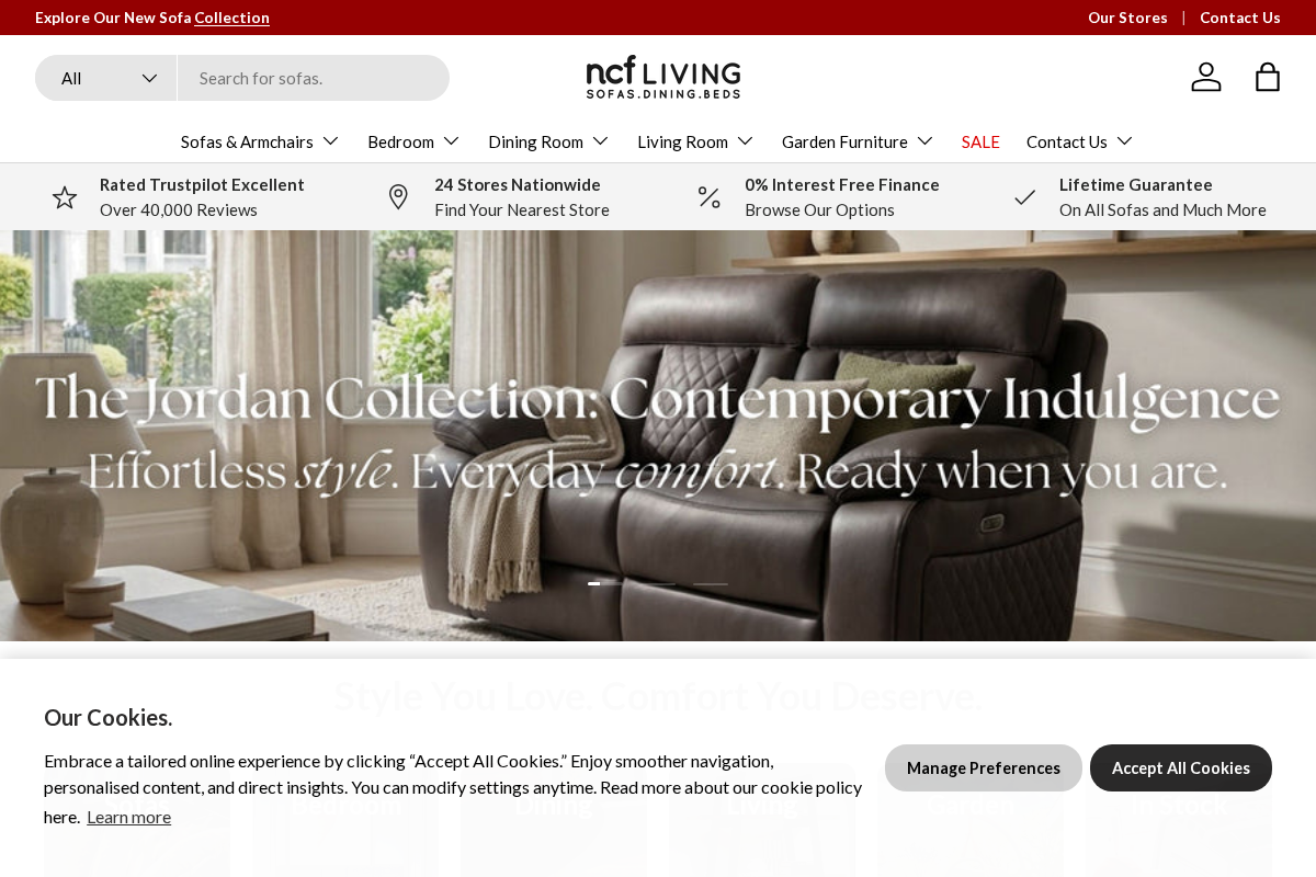 NCF LIVING homepage screenshot