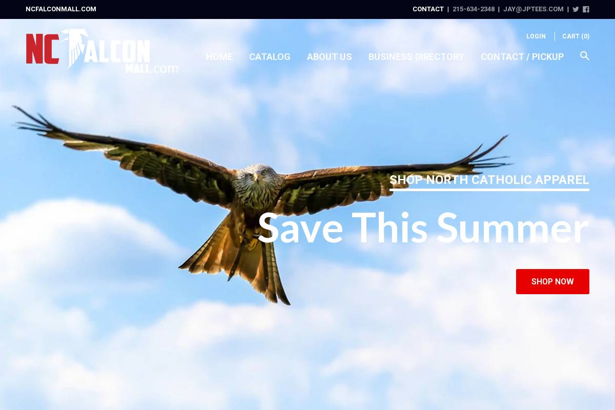 ncfalconmall.com homepage screenshot