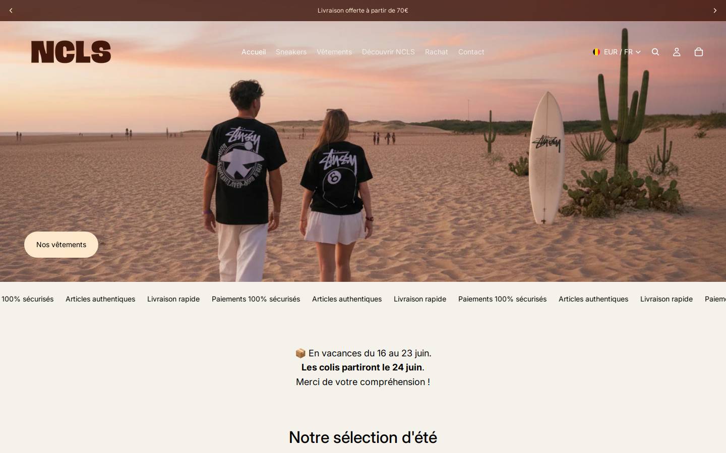 ncls.be homepage screenshot