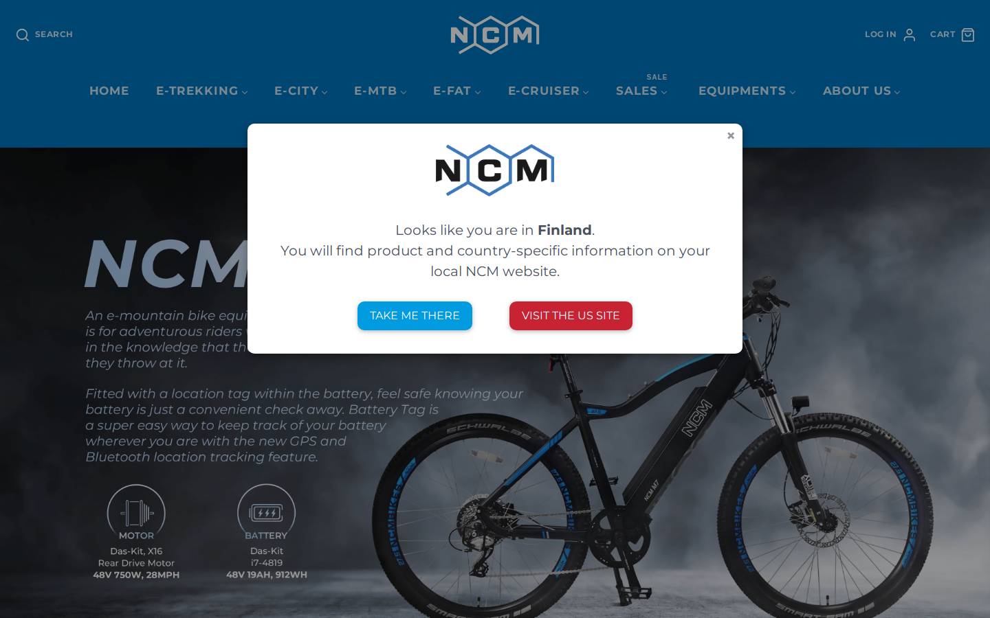ncmbikes.com homepage screenshot