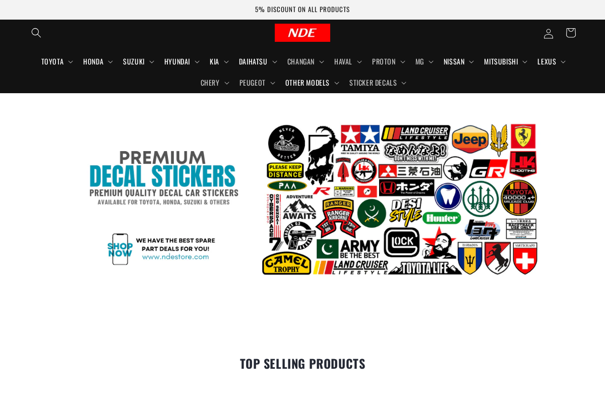 ndestore.com homepage screenshot