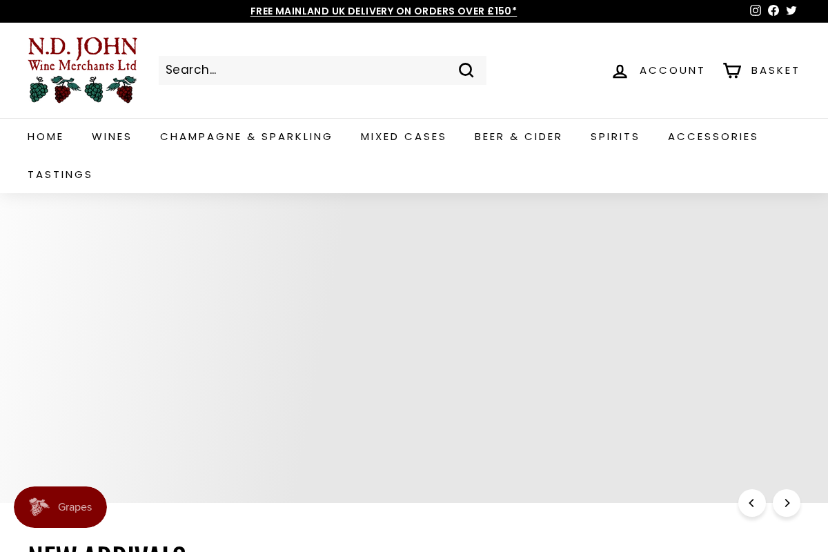 ND John Wines homepage screenshot