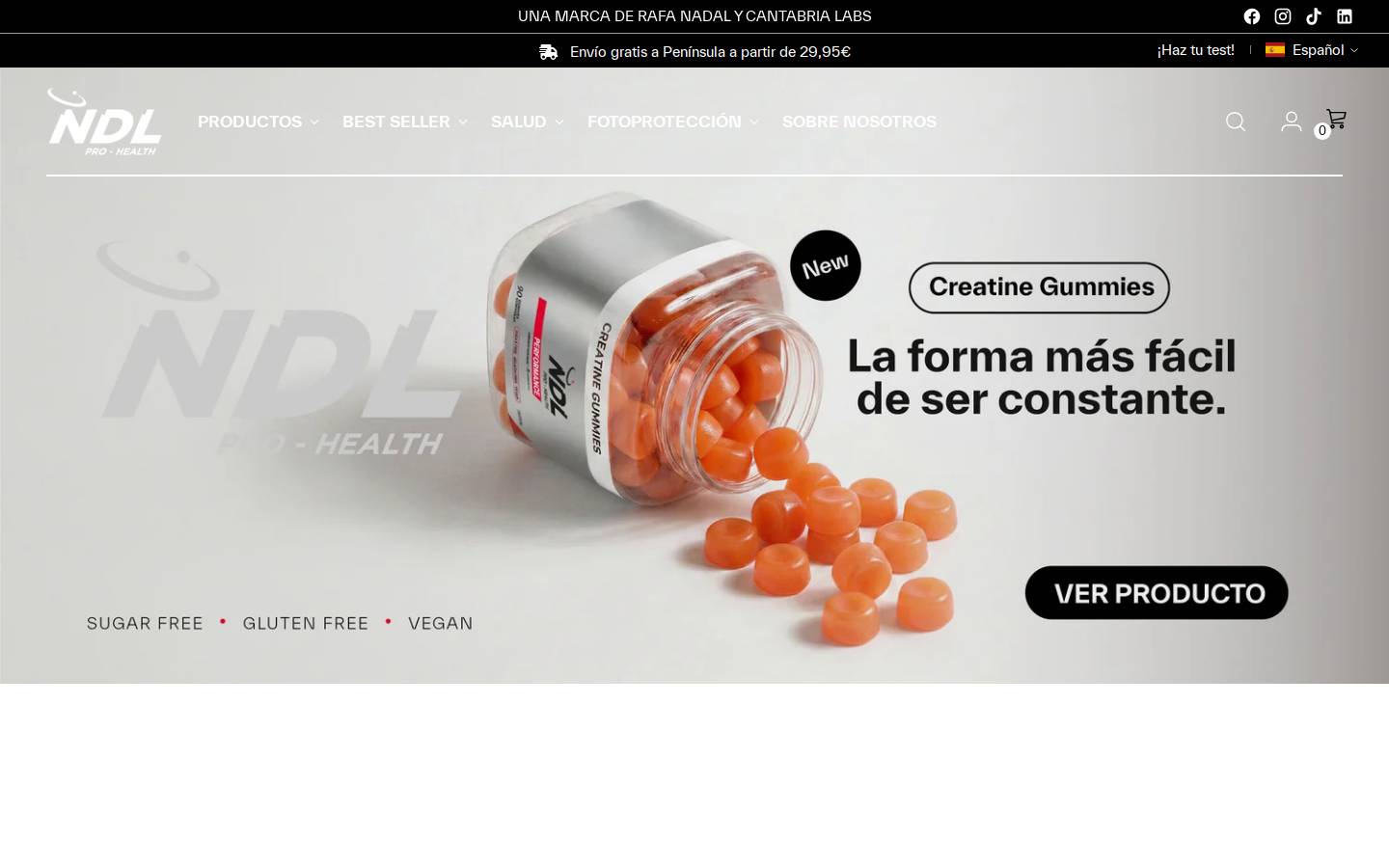 Ndlprohealth homepage screenshot
