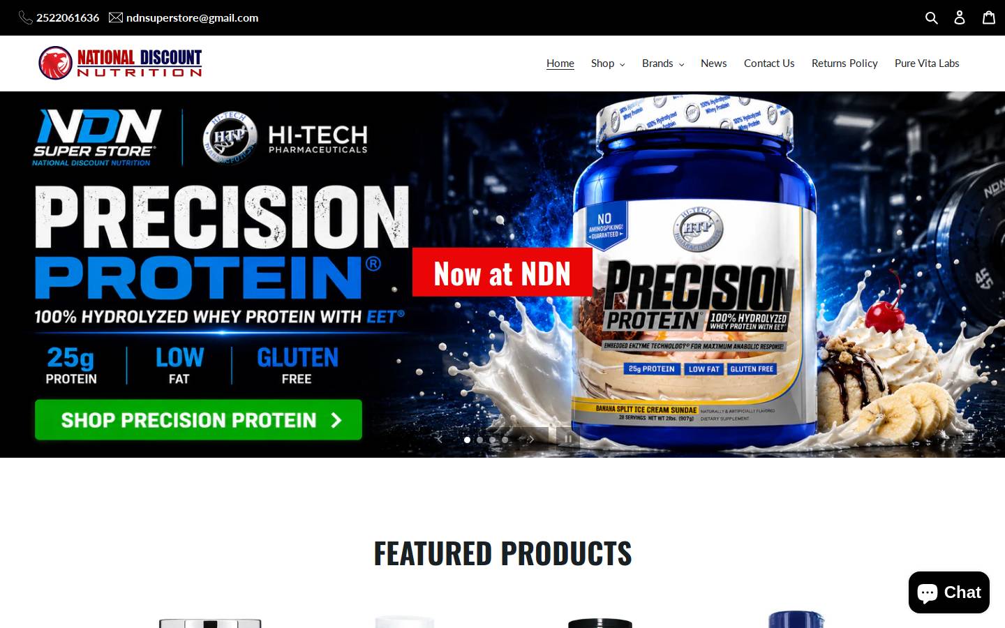 ndnsuperstore.com homepage screenshot