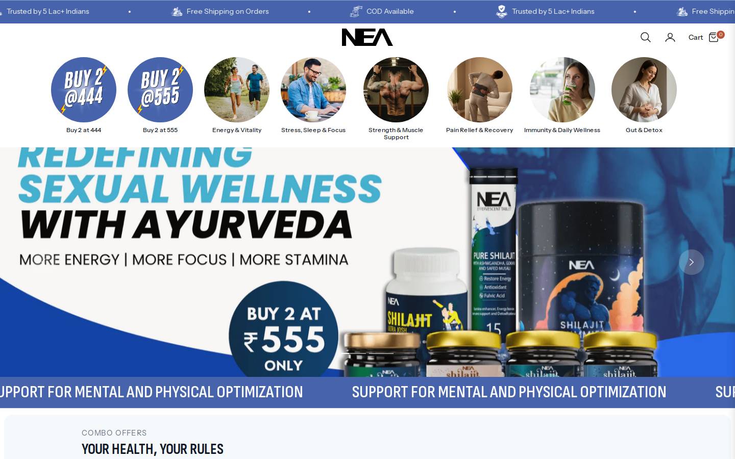 neacares.com homepage screenshot