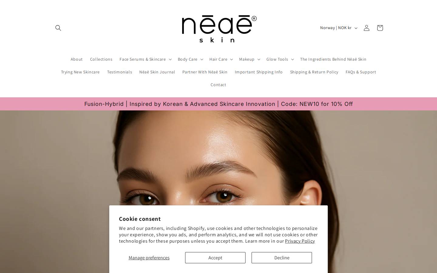 neaeskin.com homepage screenshot