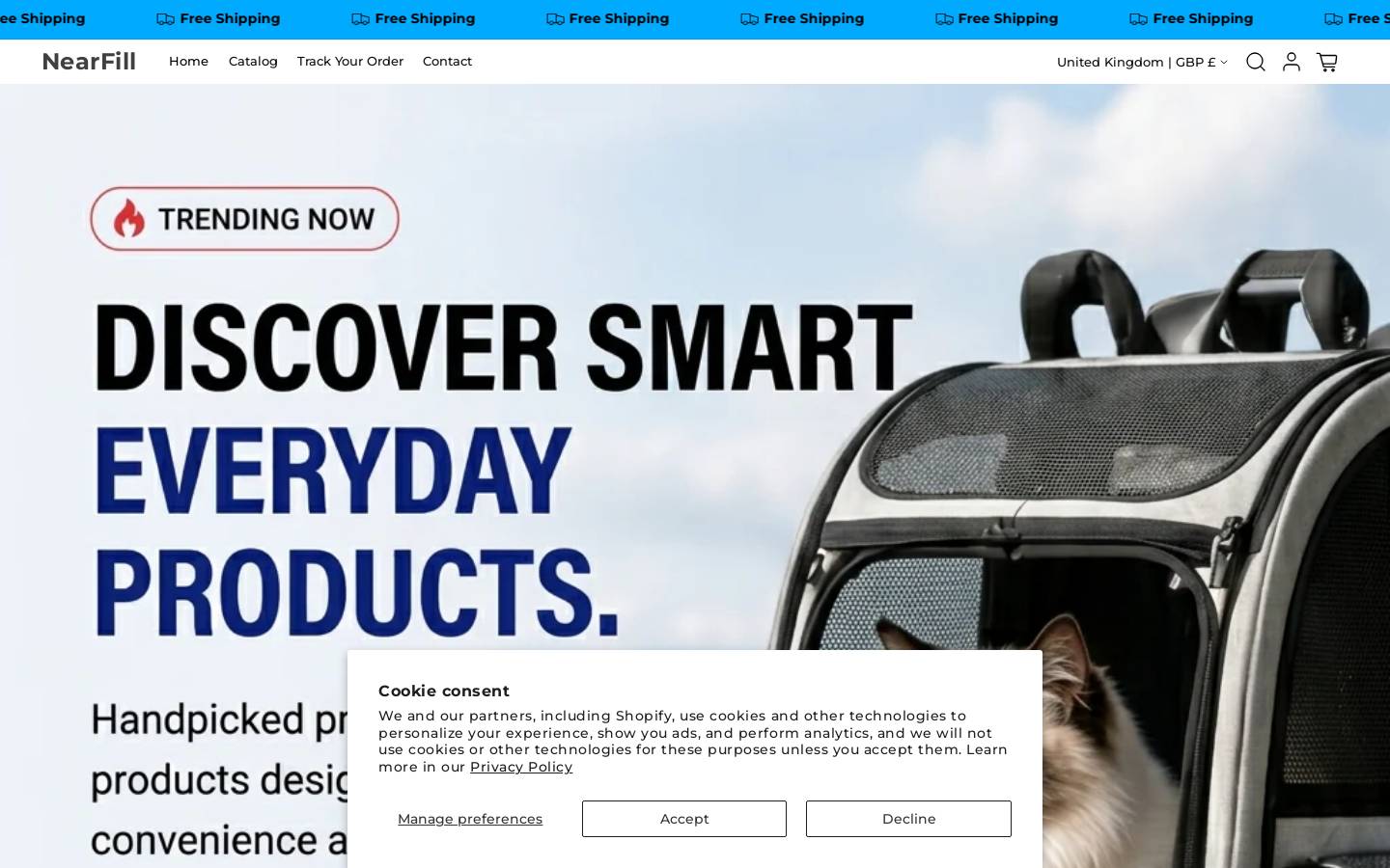 nearfill.com homepage screenshot