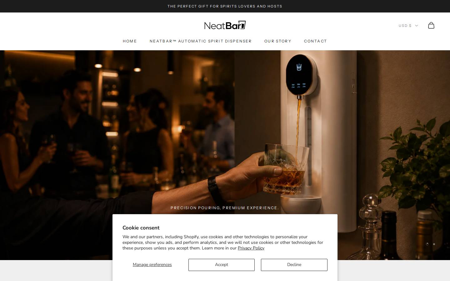neat-bar.com homepage screenshot