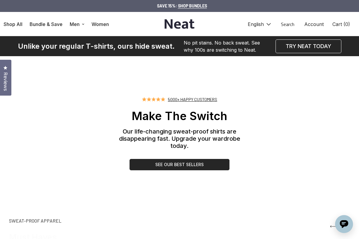 neatapparel.com homepage screenshot