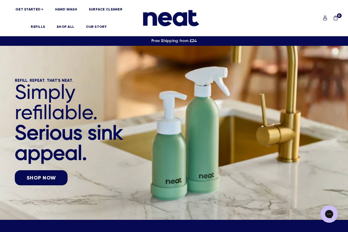 neat. homepage screenshot
