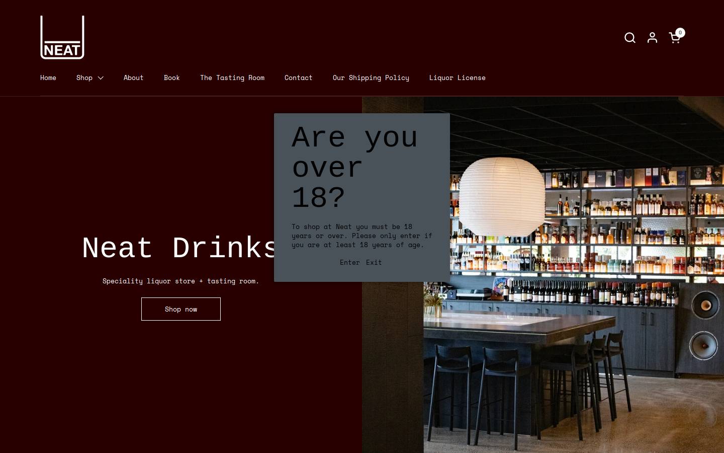 neatdrinks.co.nz homepage screenshot