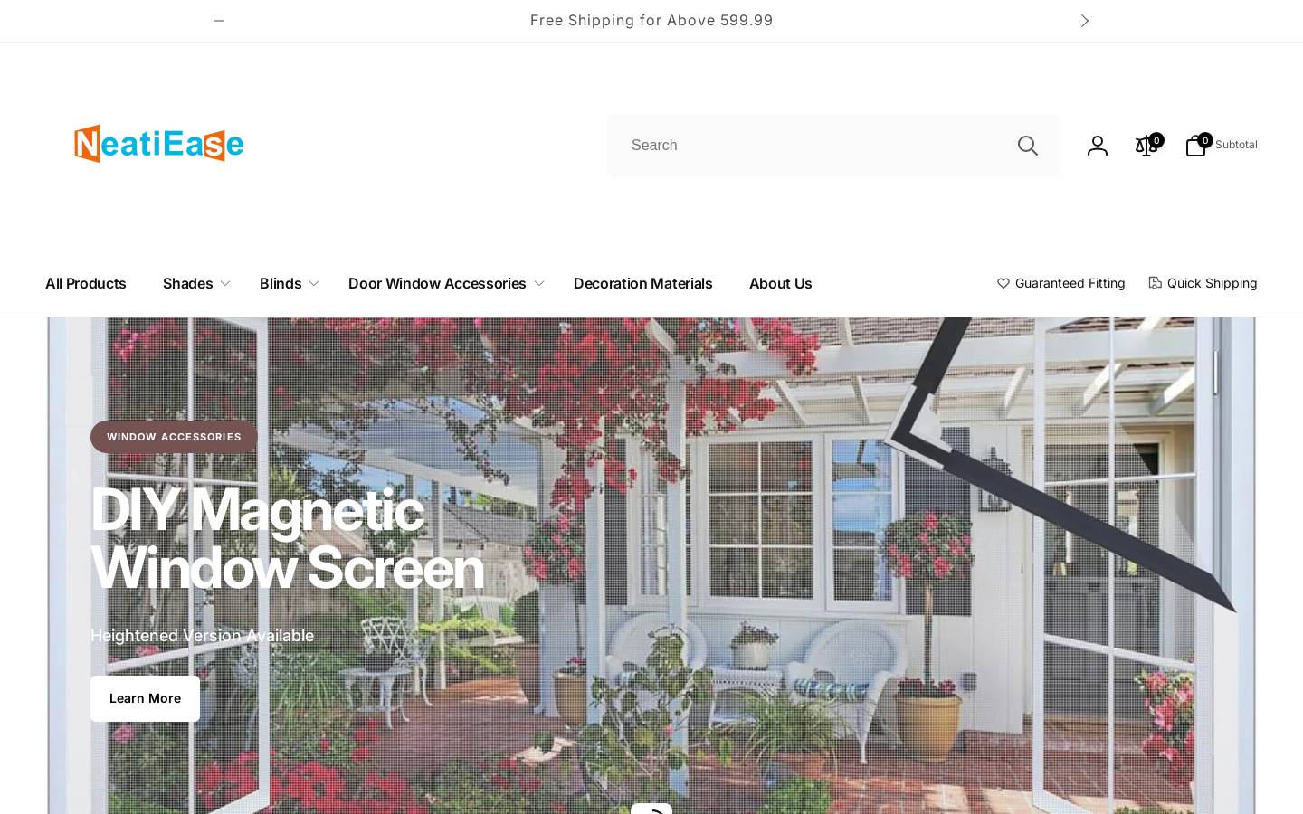 neatiease.com homepage screenshot