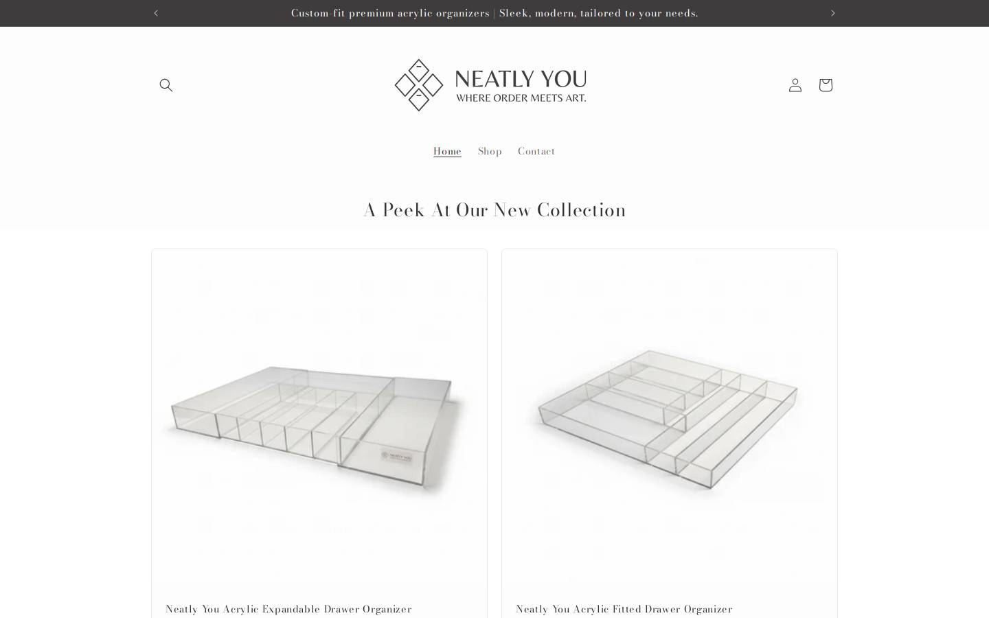 neatlyyou.com homepage screenshot