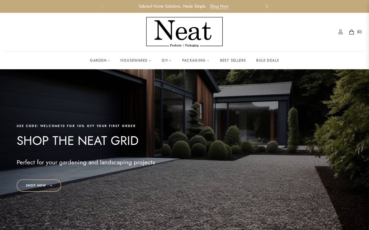 Neat Products homepage screenshot