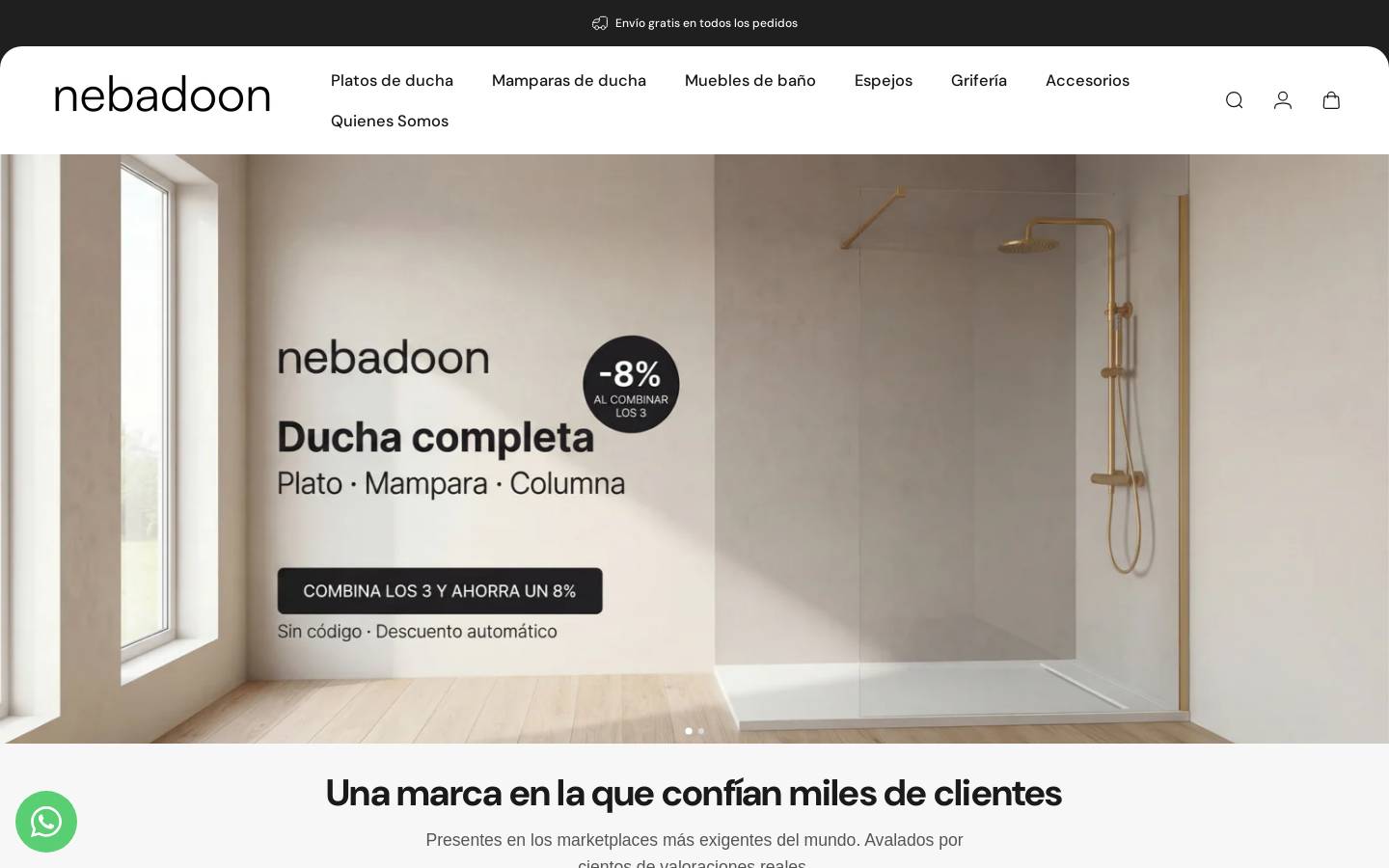 Nebadoon homepage screenshot
