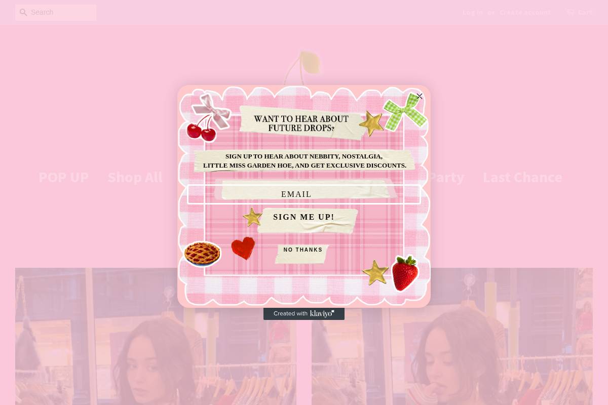 Nebbity homepage screenshot