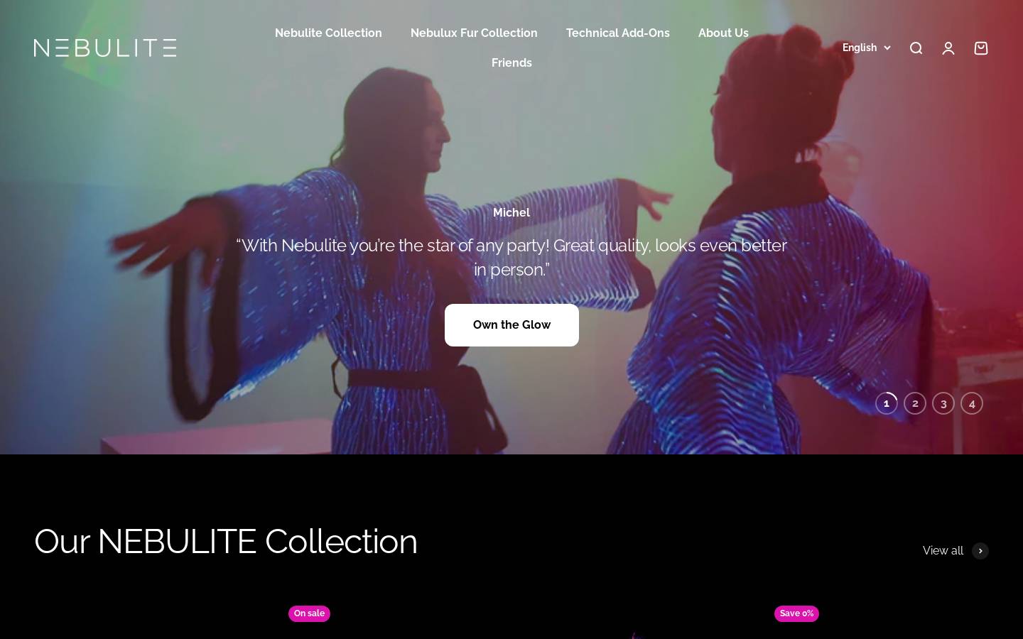 nebulite.de homepage screenshot
