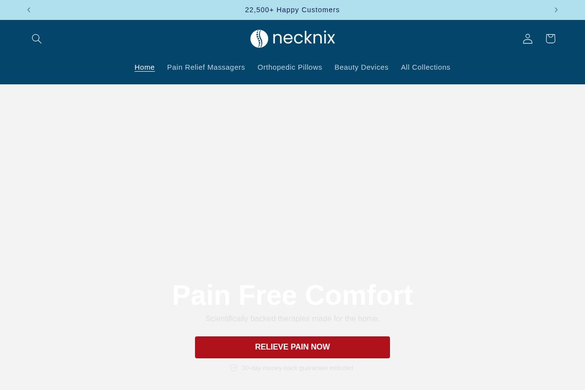 Necknix homepage screenshot