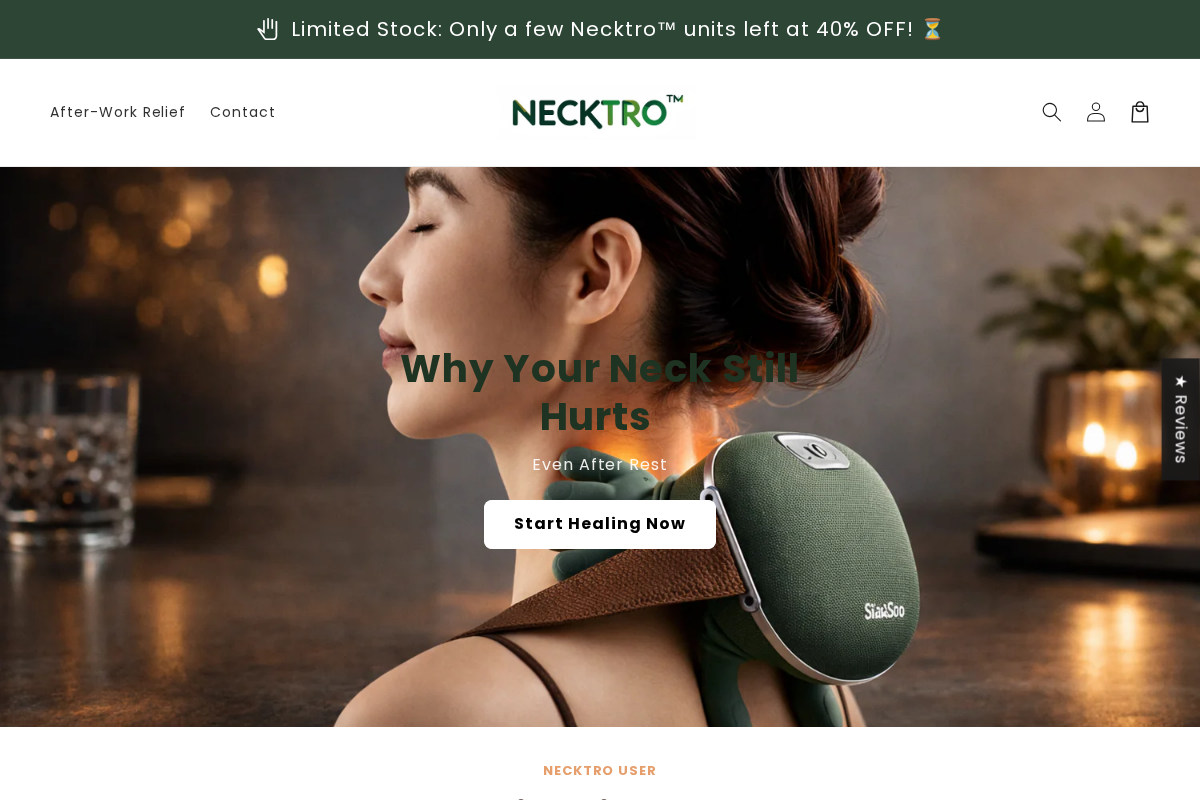 Necktro™ homepage screenshot