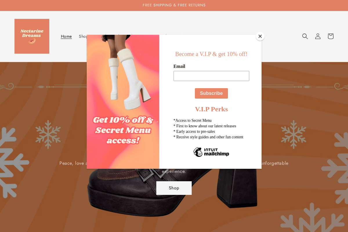 Nectarine Dreams LLC homepage screenshot