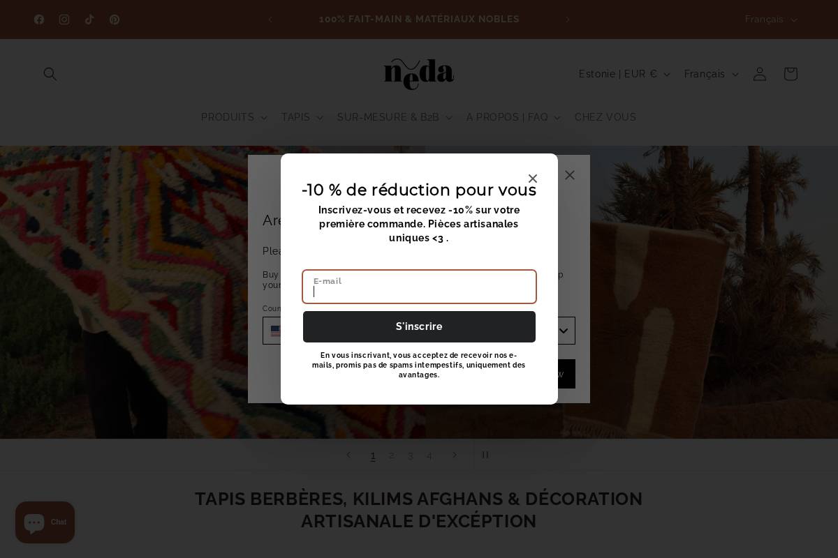 Neda Artisanat homepage screenshot