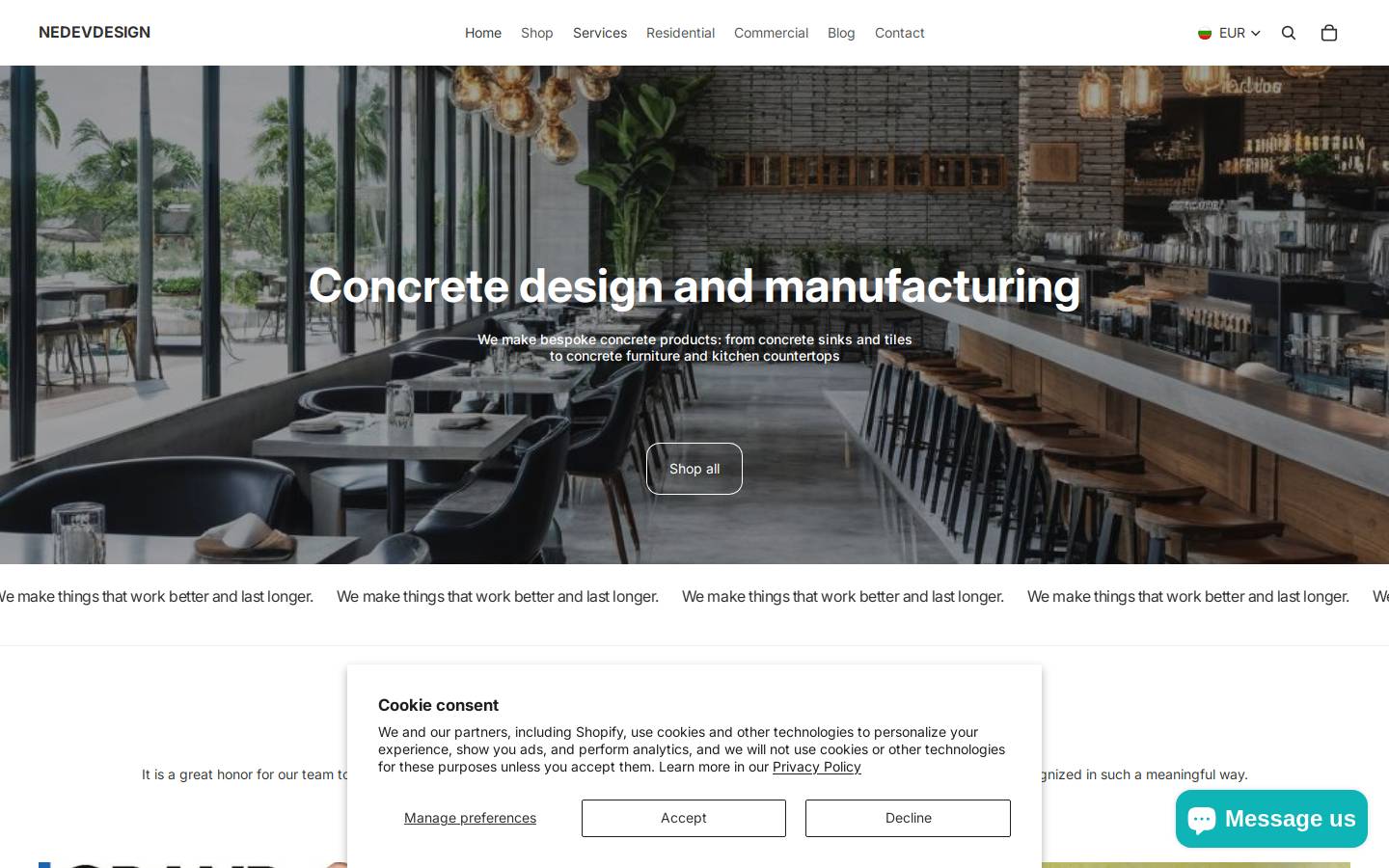 nedevdesign.com homepage screenshot