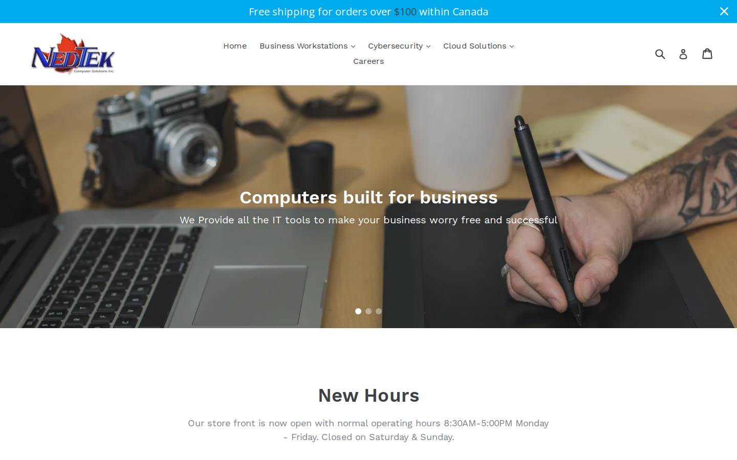 nedtek.com homepage screenshot