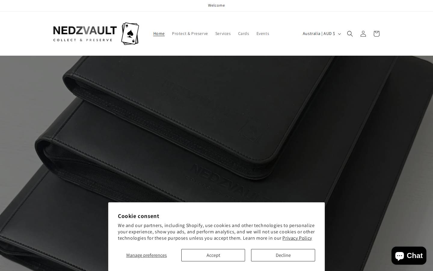 nedzvault.com homepage screenshot