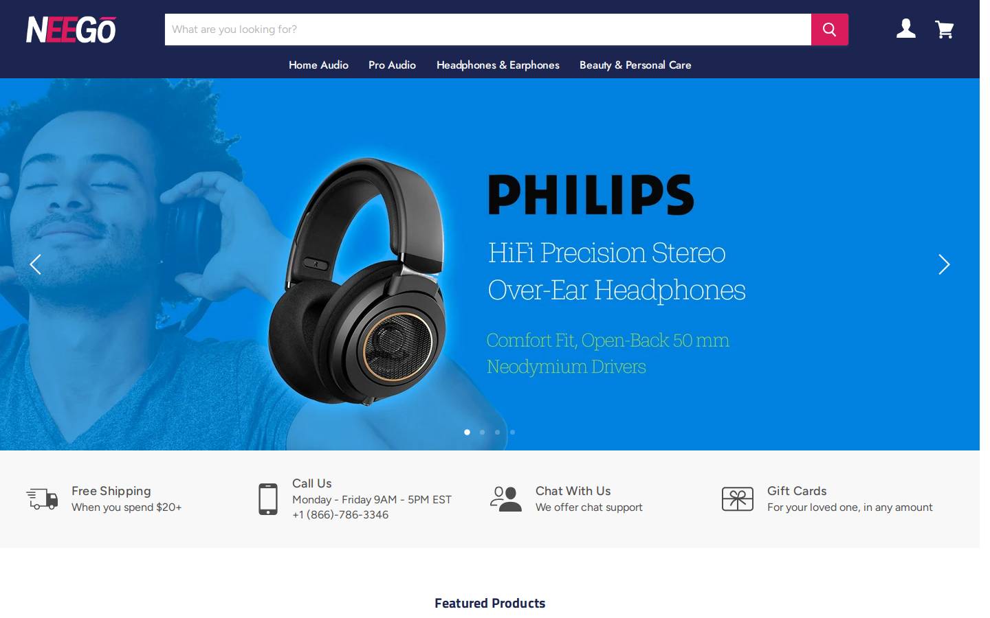 neegousa.com homepage screenshot