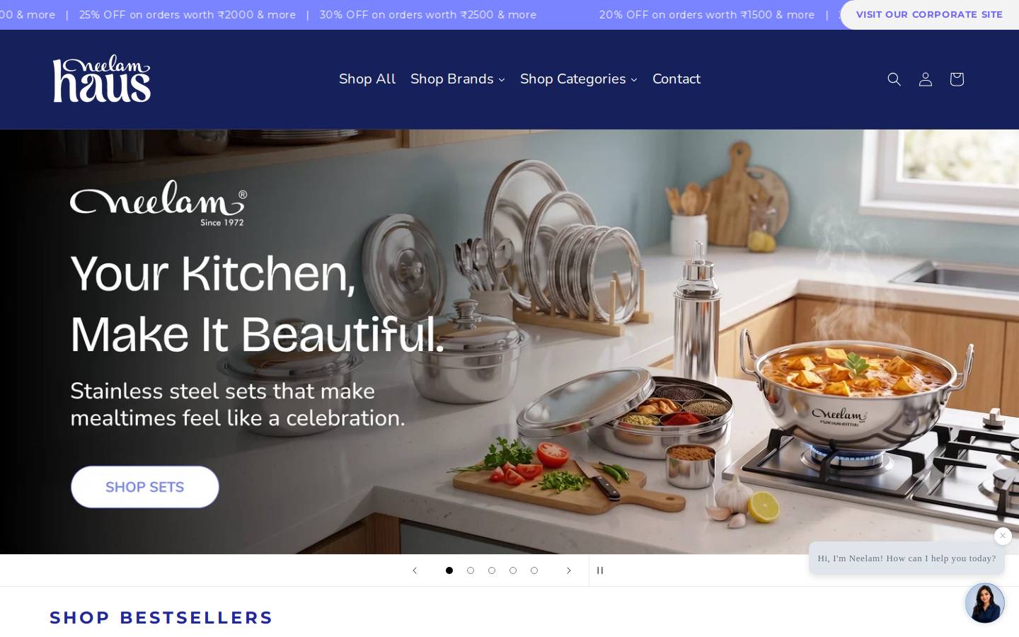 neelamsteel.com homepage screenshot