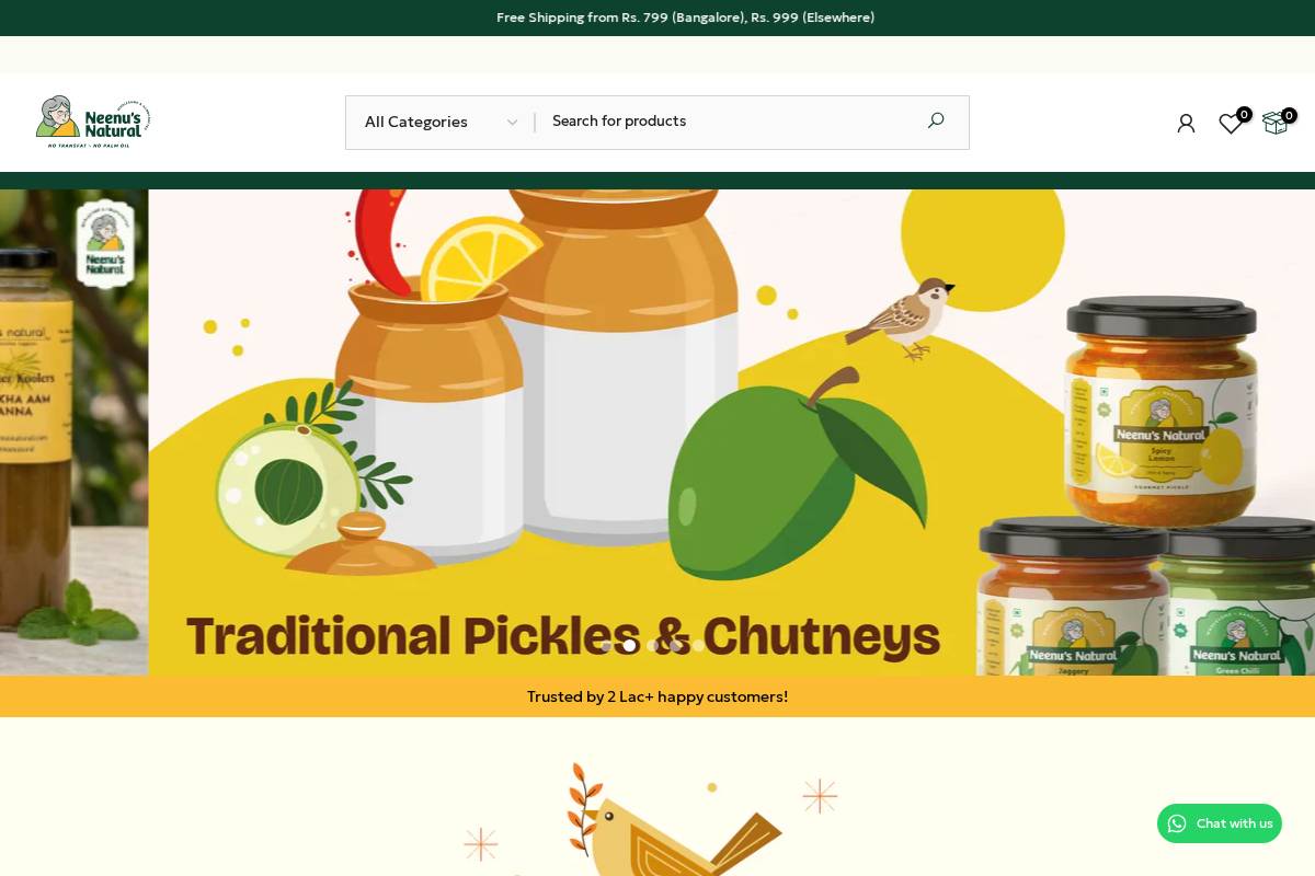 neenusnatural.com homepage screenshot