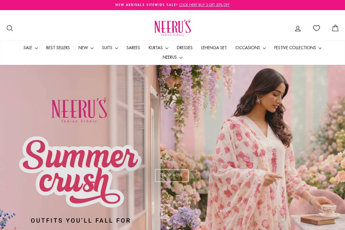 neerus.com homepage screenshot