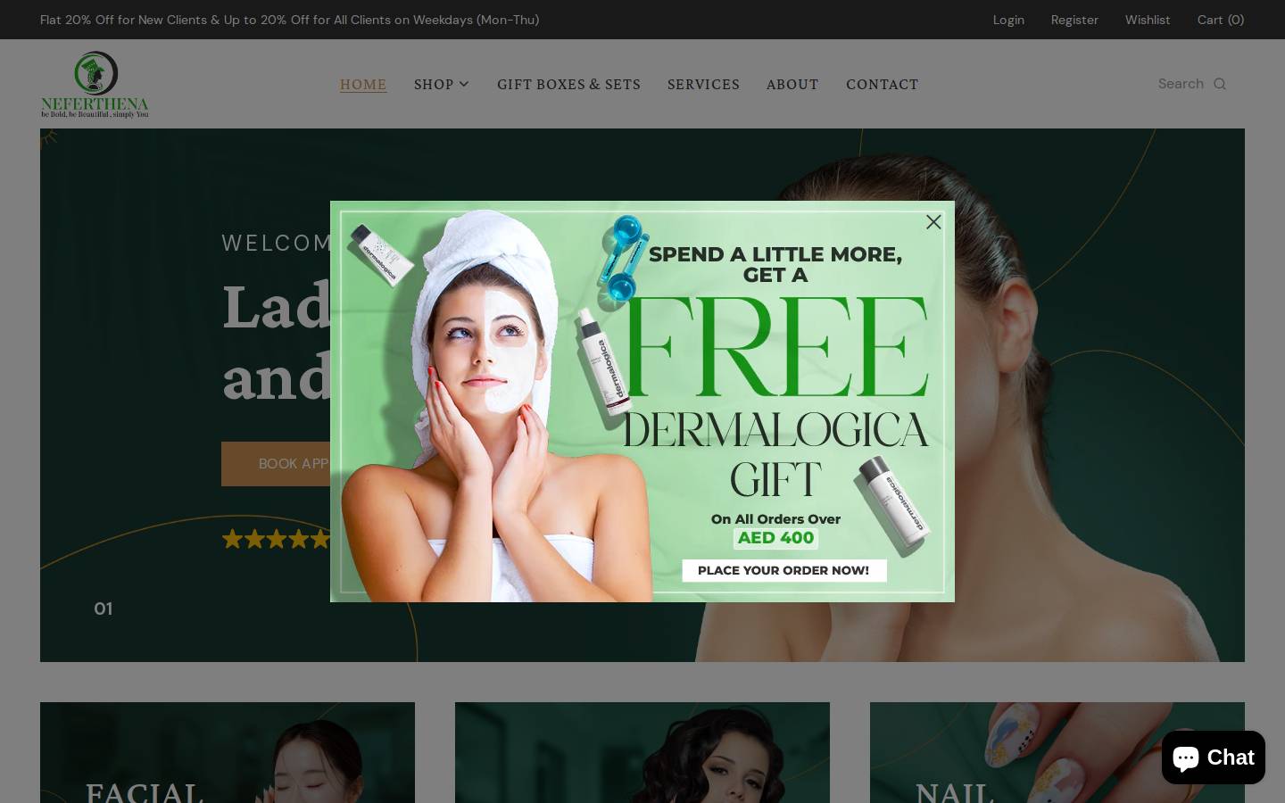 neferthena.com homepage screenshot