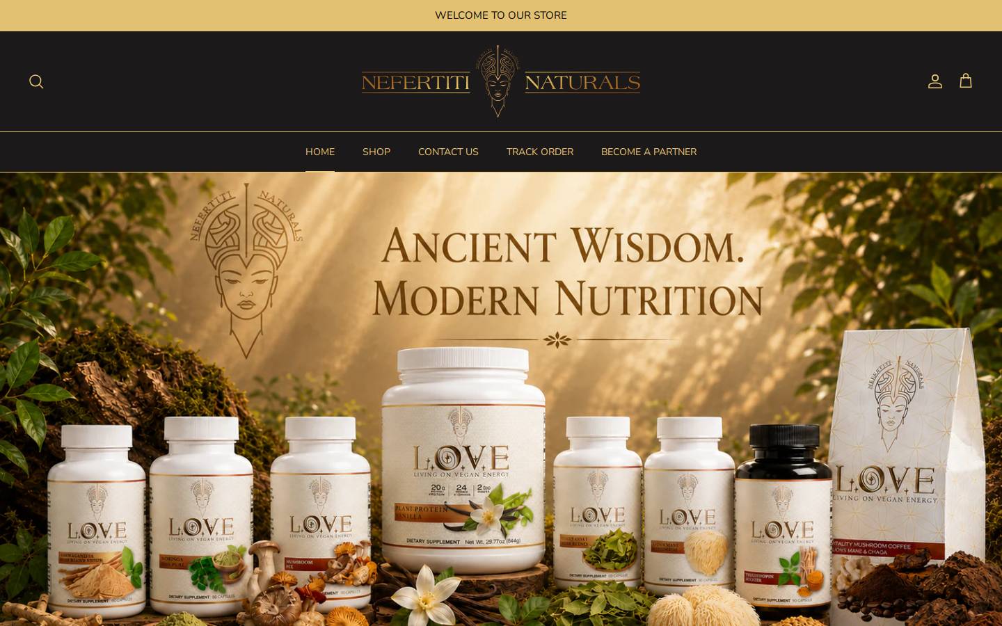 Nefertitinaturals homepage screenshot