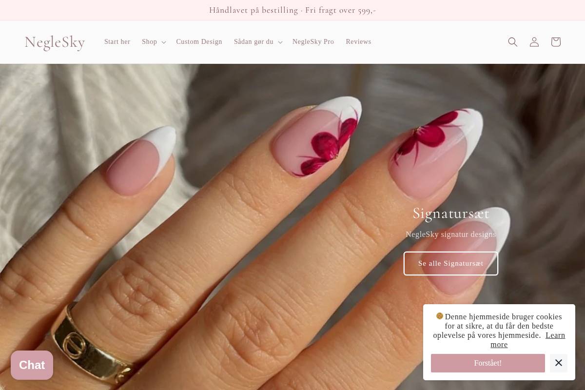 Neglesky homepage screenshot