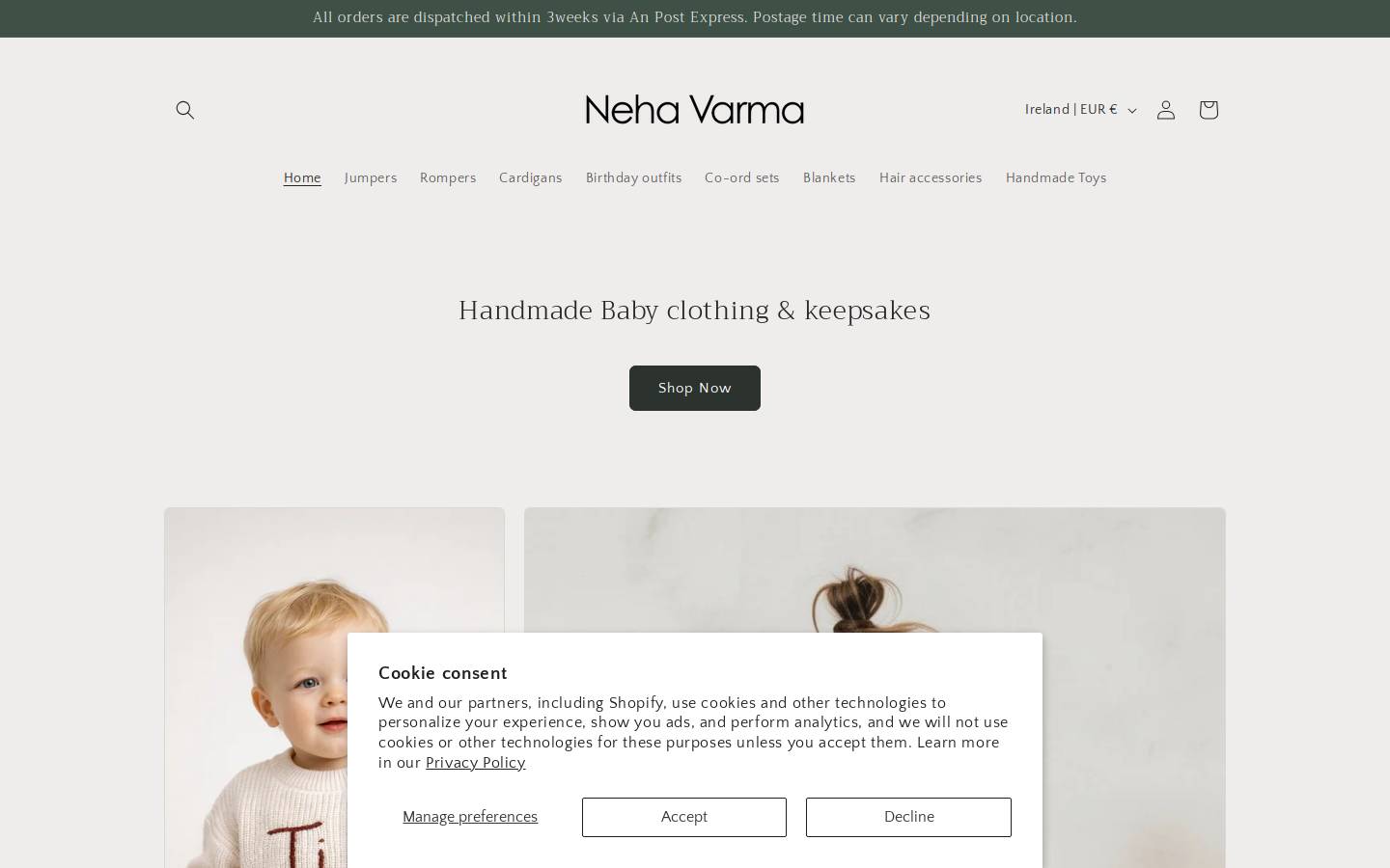 nehavarma.com homepage screenshot