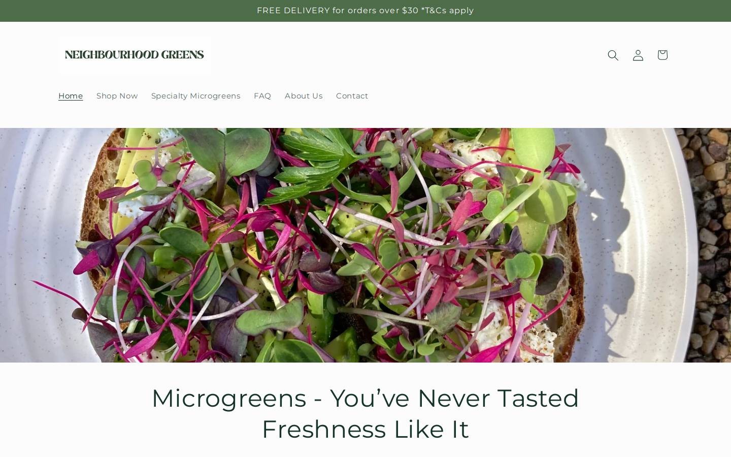 neighbourhoodgreens.com homepage screenshot