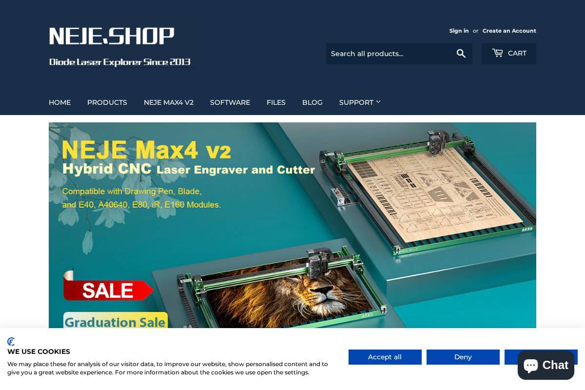 neje.shop homepage screenshot