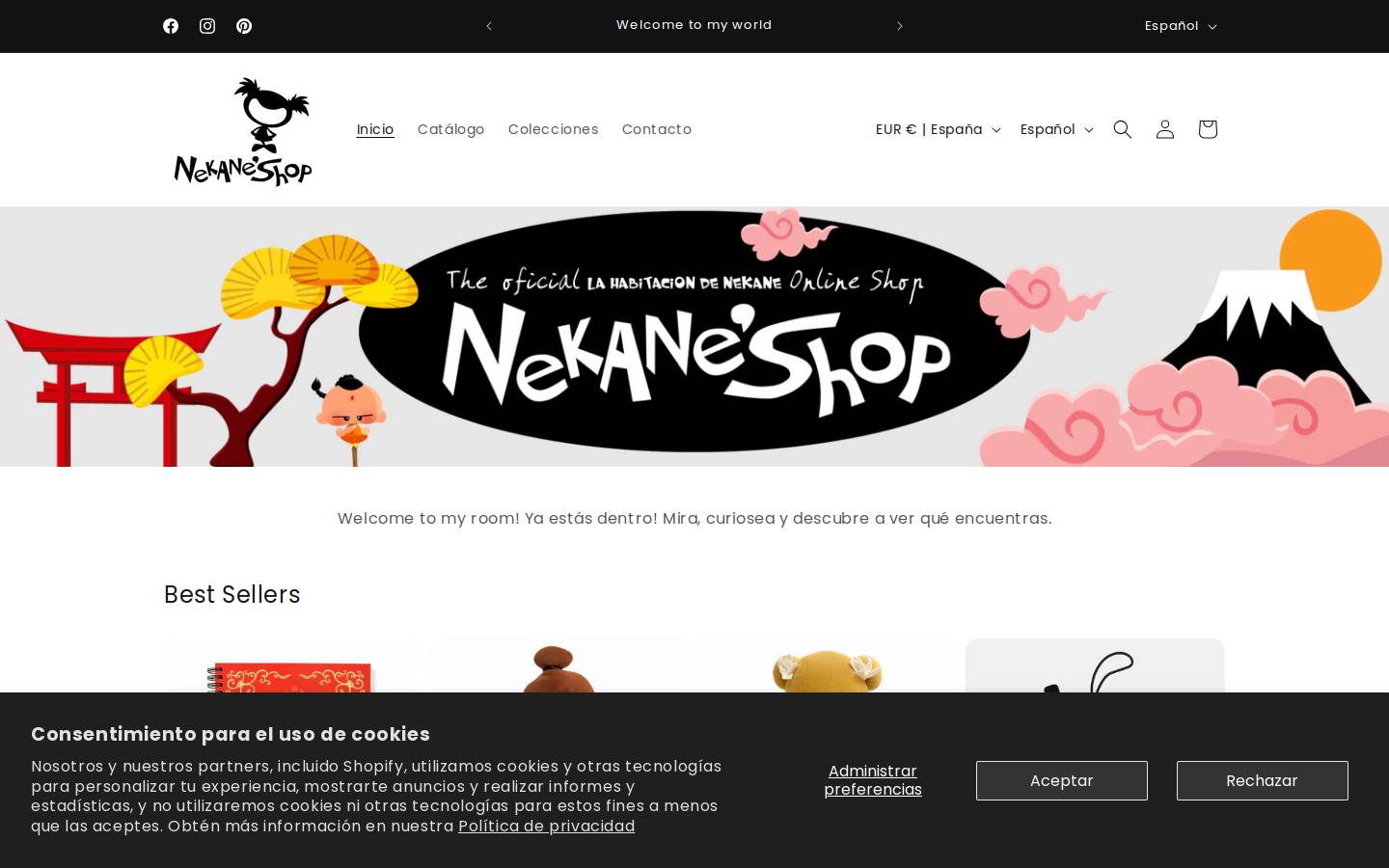 nekaneshop.com homepage screenshot