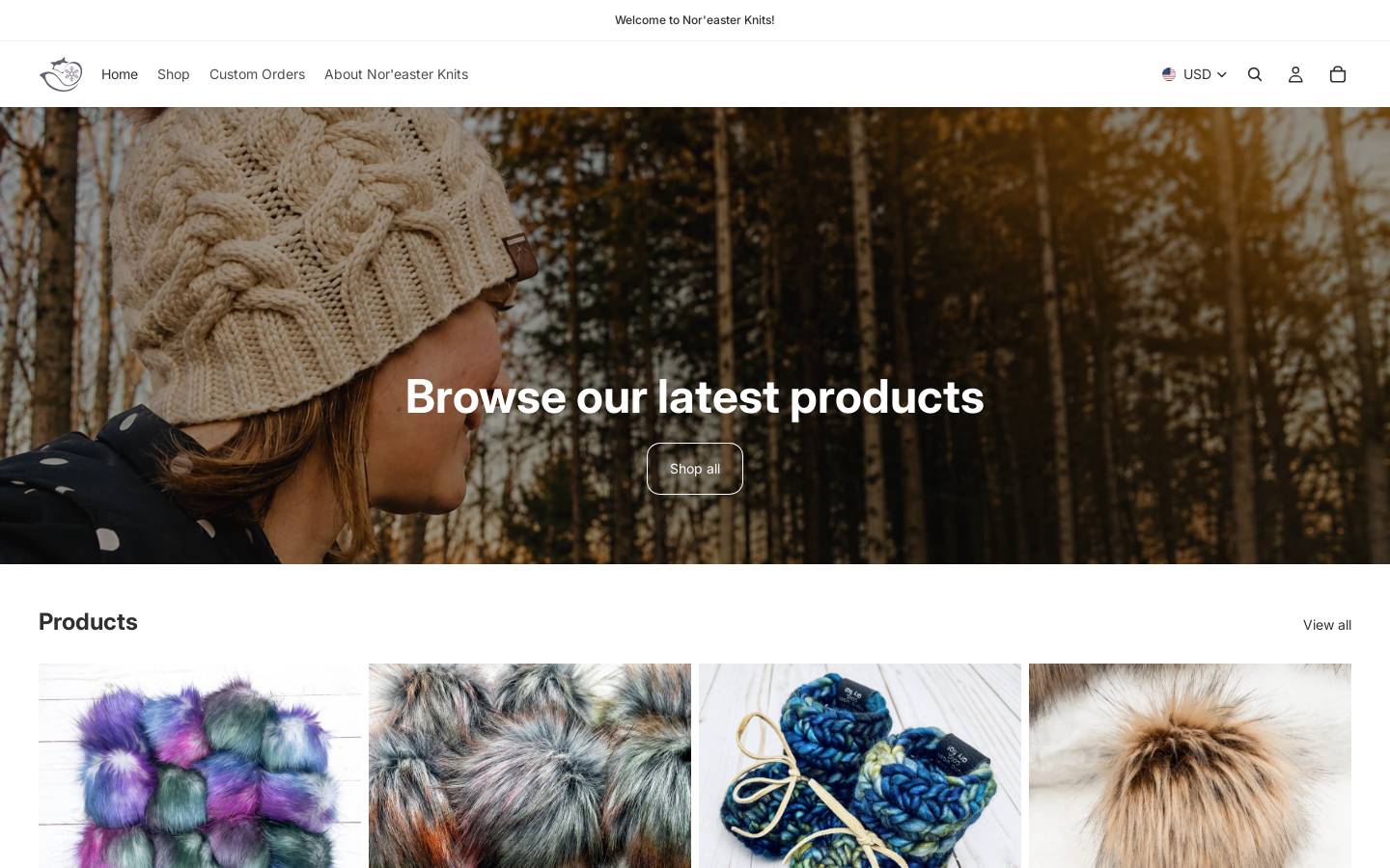 neknits.com homepage screenshot