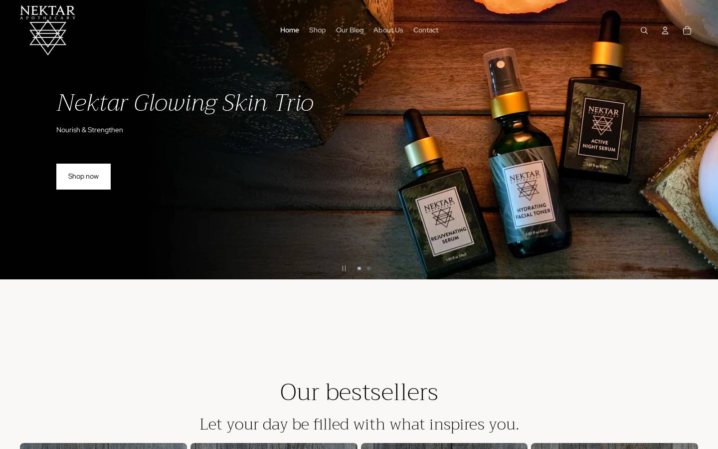 nektarapothecary.com homepage screenshot