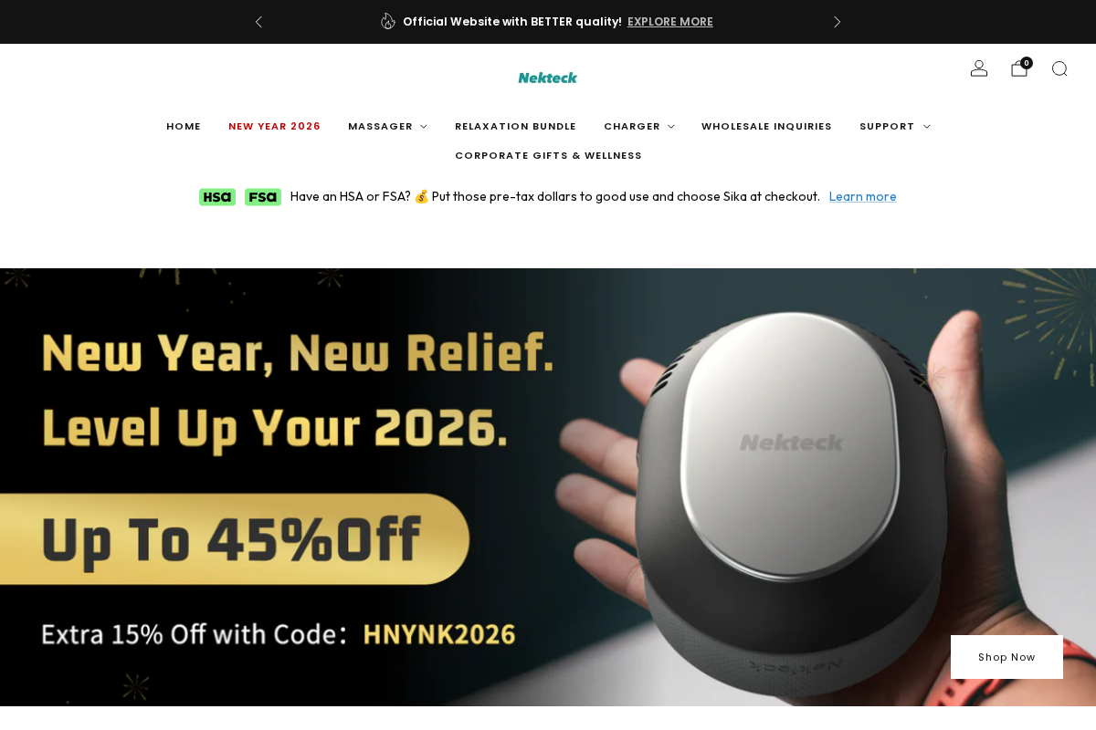 Nekteck homepage screenshot