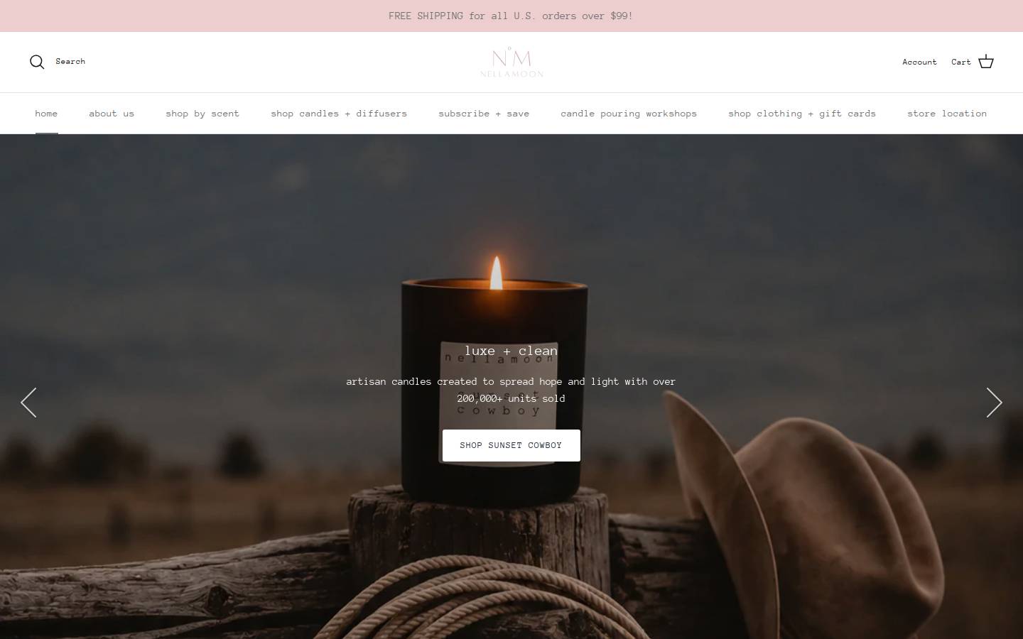 nellamoon.com homepage screenshot