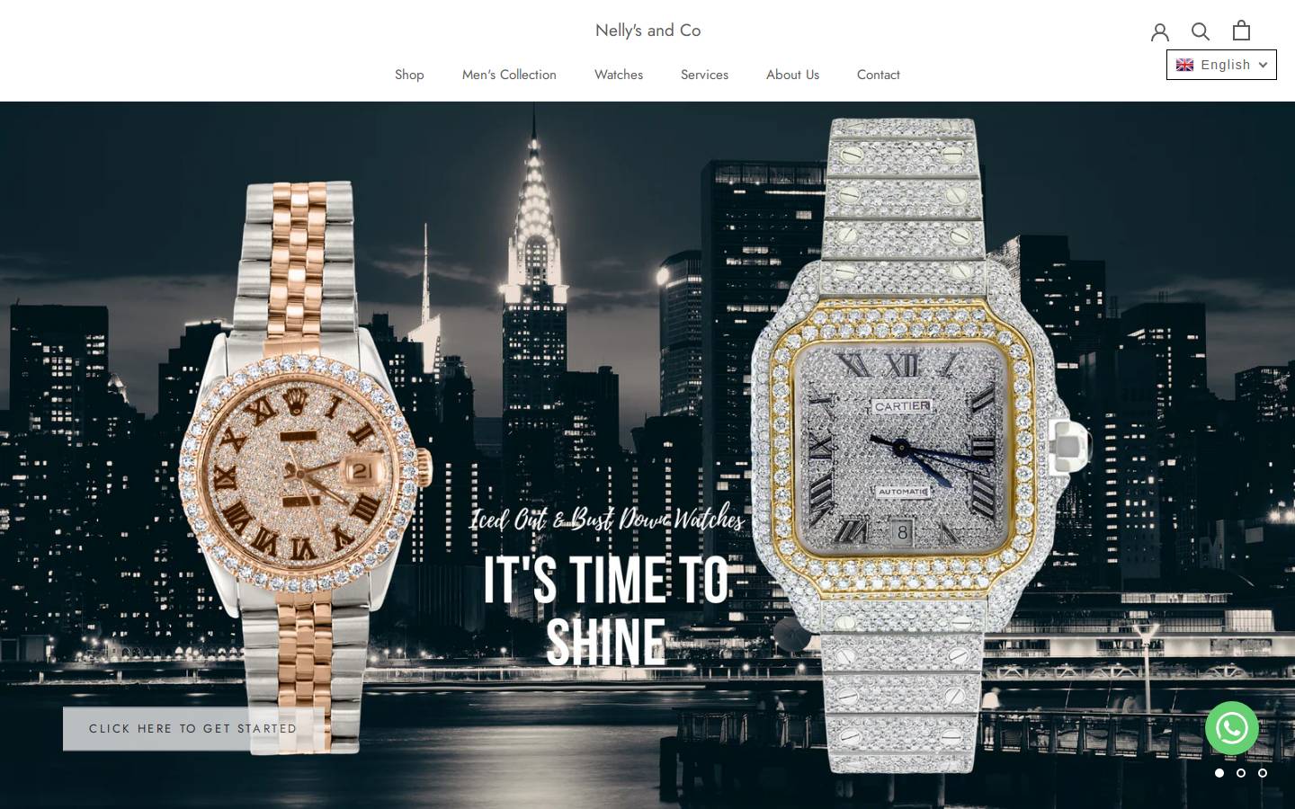 Nelly's homepage screenshot