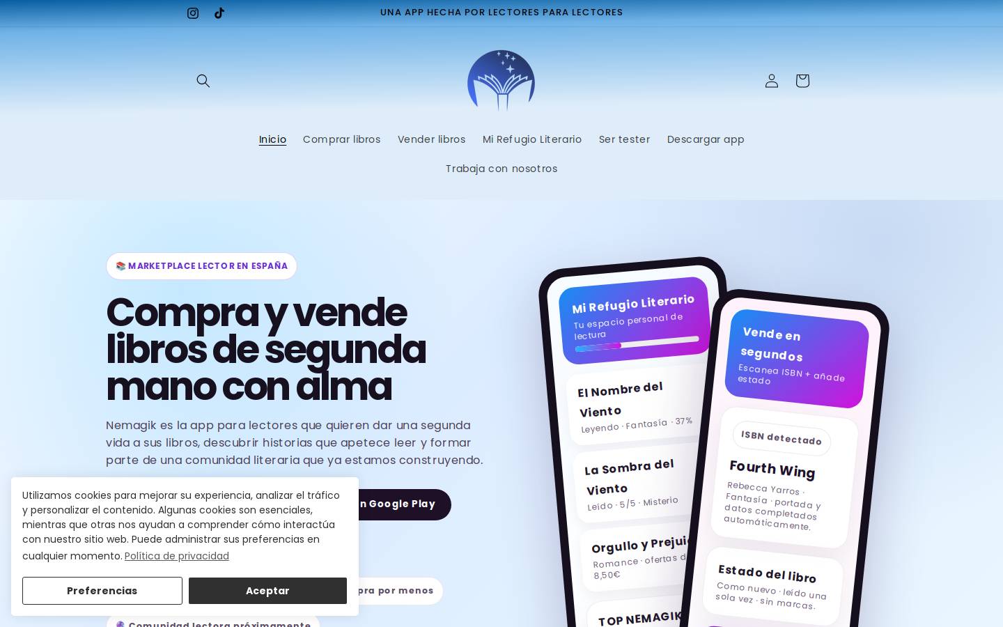 nemagik.com homepage screenshot