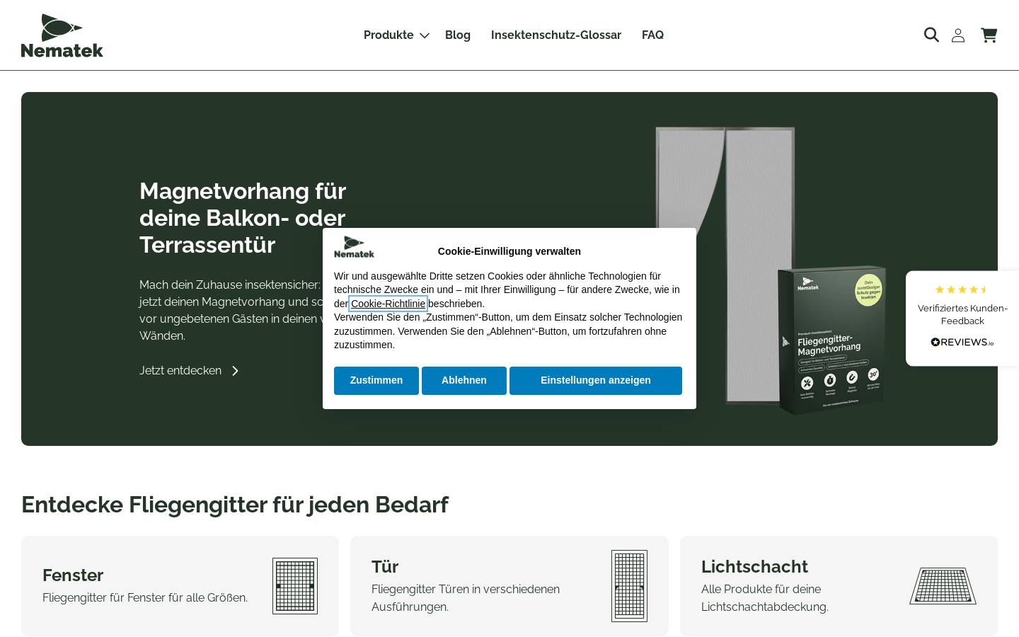 nematek.de homepage screenshot